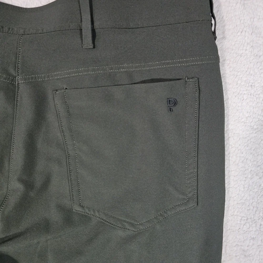 Public Rec Pants Mens 36x34 Green Workday Slim Fit Stretch Athleisure Travel - Picture 8 of 12